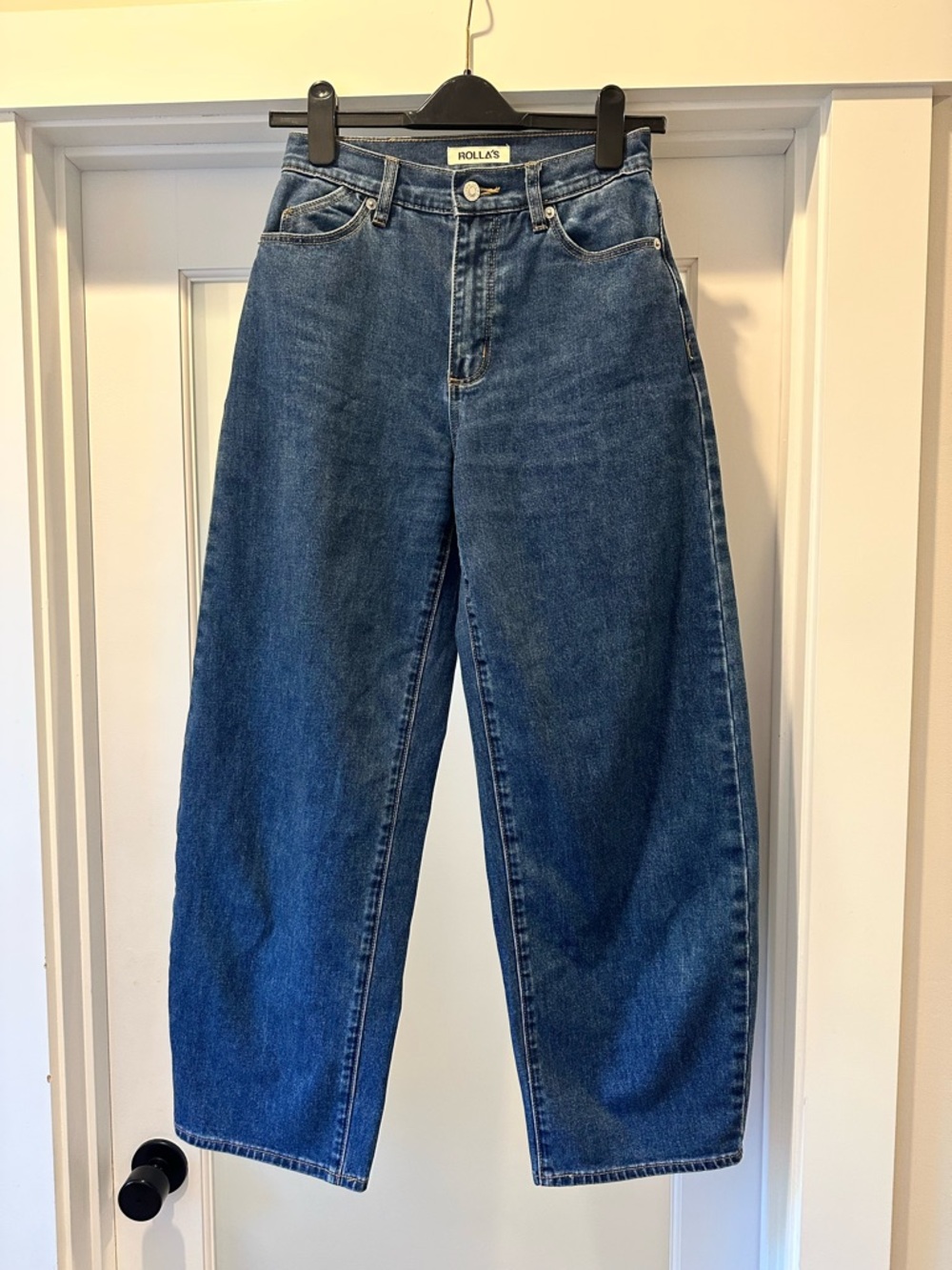ROLLA'S Gigi Barrel Jean - Dark Blue Wash